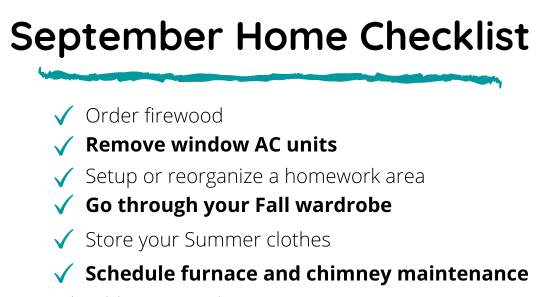 September Home Checklist