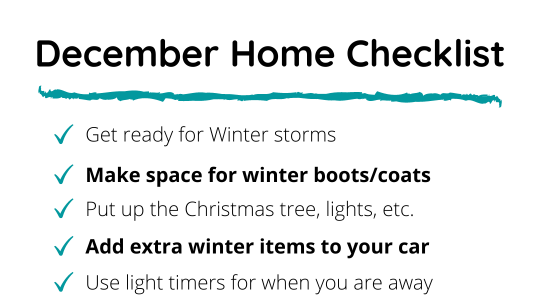 December Home Checklist