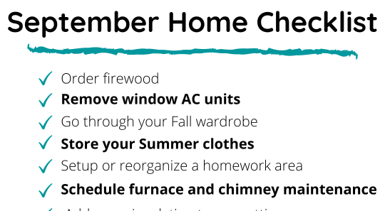 September Home Maintenance Checklist