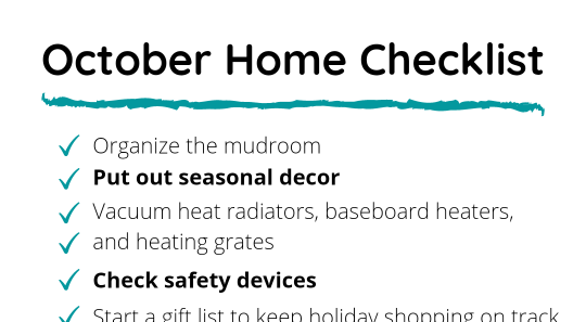 October Home Checklist